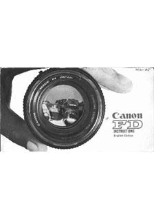 Canon FD Lenses manual. Camera Instructions.